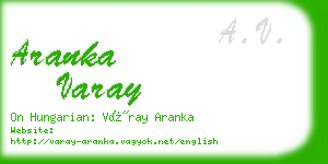 aranka varay business card